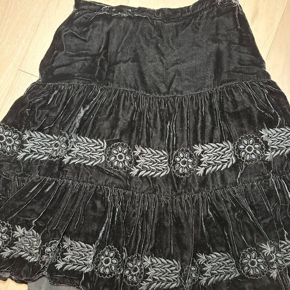 BCBG Peasant Skirt Witchy Tiered Whimsigoth Boho Cottage Renfaire Size 2 NWT